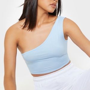 Blue crop top